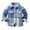 Blue, variant on Kids Flannel Shirt Jacket Plaid Long Sleeve Lapel Shacket 3-4 Years Boys Girls Fall Tops Fleece-Lined Unisex Button Front Kids Flannel Shirt Jacket