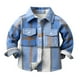 thumbnail image 1 of Abrigo De Invierno Para Niños Y Niñas, Chaquetas De Plumón Para Niños, Camisa A Cuadros De Franela Gruesa De Felpa, Abrigo Con Botones De Solapa De Manga Larga Odeerbi LM103-5410, 1 of 9