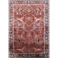 thumbnail image 1 of Ahgly Company Machine Washable Indoor Rectangle Industrial Modern Khaki Rose Pink Area Rugs, 5' x 8', 1 of 7