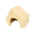 thumbnail image 5 of Serenable Hamster Wood House Wood Pets Habitat Hut Hideaway Hide Supplies Wooden Toy Pet House for Lemmings Gerbils Mice Syrian Hamsters L, 5 of 9