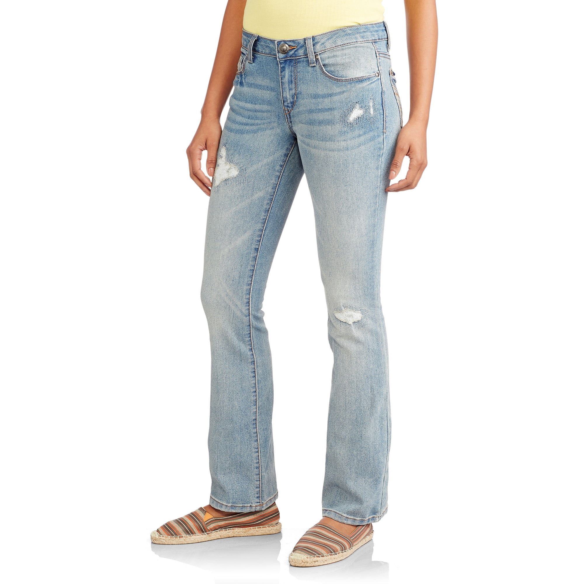 Juniors' Ashley Lowrise Slim Bootcut Jeans Long