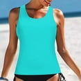 thumbnail image 2 of Otvok Blouson Tankini Swimsuits for Women 2 Piece Bathing Suits with Boyshorts Modest Tummy Control Swimwear XXL Sky Blue, 2 of 6