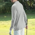 thumbnail image 5 of WTOBBY Men's Classic Golf Shirt with Ice Silk Fabric, Breathable Long Sleeve, Performance Collar, Lightweight Design, and Quick Dry for Summer Casual Wear UPF Protection ,Light Gray L, 5 of 5