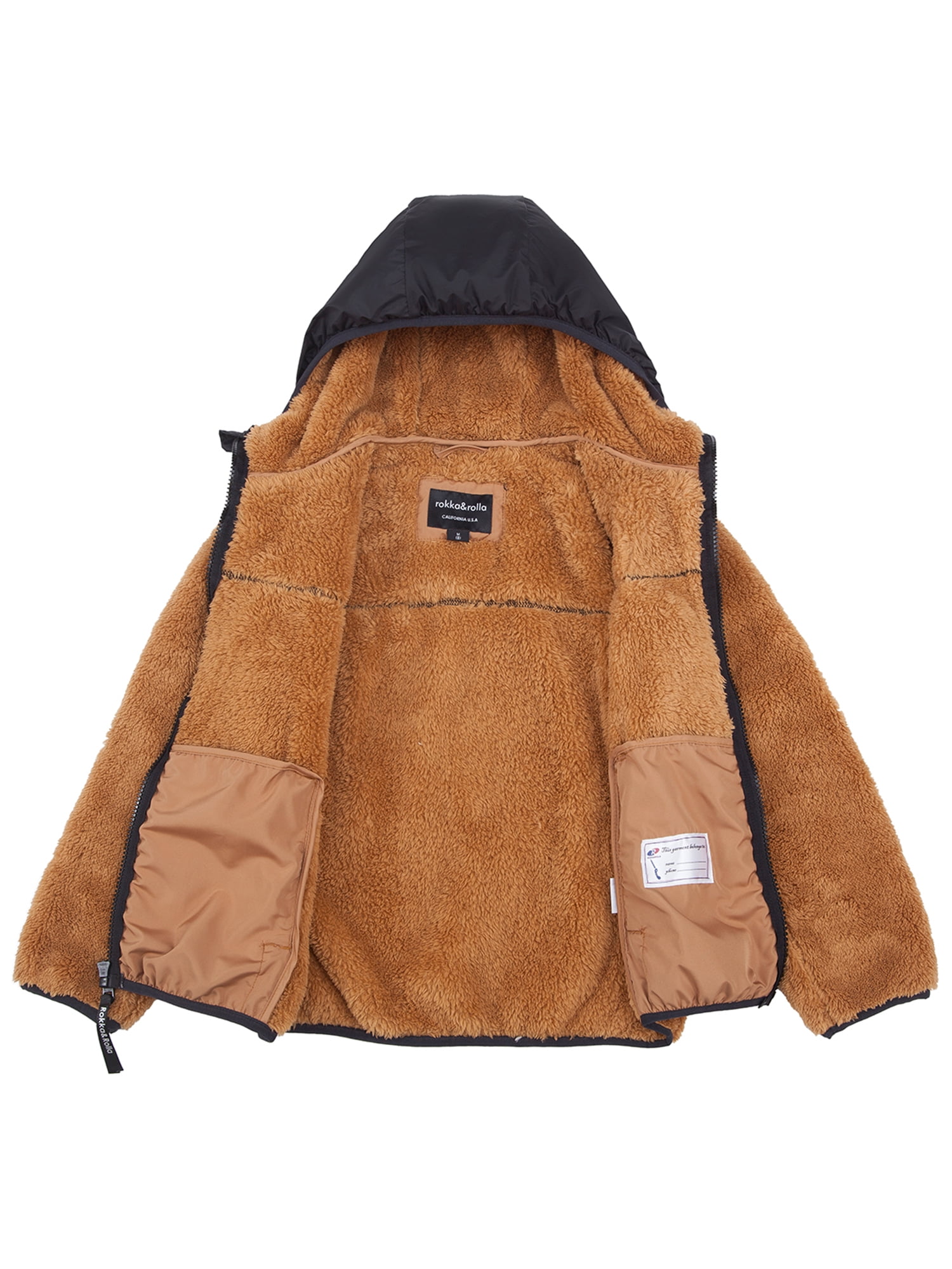 Rokka&Rolla Boy's Fleece Hooded Jacket, Sizes 4-18