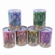 thumbnail image 1 of Euro Dollar Money Box Safe Cylinder Piggy Bank Banks For Coins Deposit Boxes, 1 of 5