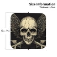 thumbnail image 2 of KLL Drink Coasters Set Square of 4,PU Leather Absorbent Coasters Set Decorative Coffee Cup Coasters Housewarming Gift for Home Decor-Gothic Winged Skull, 2 of 5