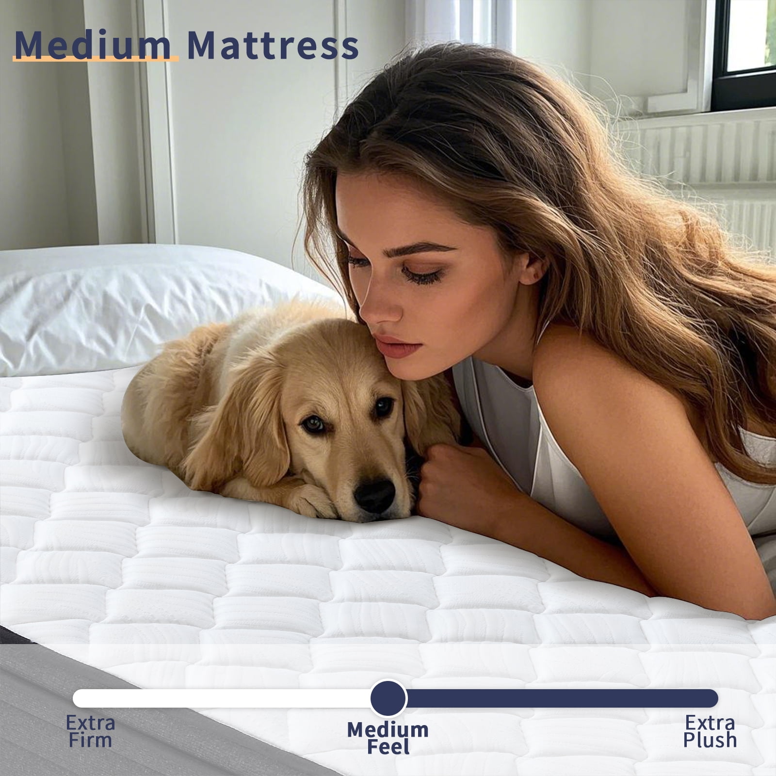 VFD 12 inch King Size Hybrid Mattress - Medium Firm, Memory Foam & Pocket Springs, Motion Isolation, Edge Support, Pressure Relief, Ships Compressed