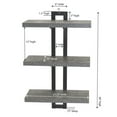 thumbnail image 2 of Household Essentials Jamestown 3 Tier Wall Shelf with Single-Hole Mount Rustic Slate Concrete and Grey Metal, 2 of 7