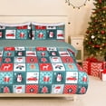 thumbnail image 1 of Gogreen Housse de Couette de Noël pour Lit Simple, Ensembles de Literie 3 Pcs en Microfibre Douce et Respirante, Housse de Couette Confortable à Motif, avec Fermeture Éclair (Collection de Noël), 1 of 8