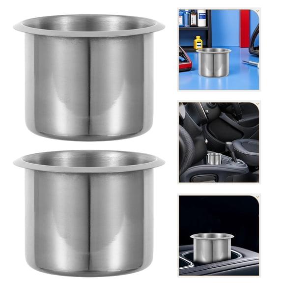 Alasum 2Pcs Drop in Cup Holder Insert Stainless Steel for Marine Boat and Rv