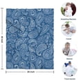 thumbnail image 4 of Blue Pioneer Flower and Paisley Pattern Blanket,Comfortable Soft Flannel Throw Blanket,All Season,Warm Lightweight Blankets for Sofa Bed Couch Living Room Chair,30"x40", 4 of 4