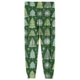 thumbnail image 7 of Wutalume Men's Drawstring Pocket Cuffed Casual Pants with Holiday Christmas Print, Warm Home Sleep Pants for Lounge and Leisure Time,Army Green L, 7 of 7
