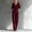 Wine Red, variant on Morttic Women's Elegant Cold Shoulder V-Neck Slim Fit Jumpsuit – Ruched Waist Wide Leg Office Party Romper with Side Pockets Apricot,S