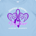 thumbnail image 4 of Inktastic Staying Strong Together Alzheimer's Awareness Purple Ribbon Boys or Girls Baby T-Shirt, 4 of 5