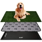 Dog Pee Potty Pad,Grass Large Dog Litter Box Toilet Artificial Grass Turf for Dogs,Pet Potty Training Pee Portable Potty Trainer Full System