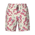 thumbnail image 4 of Lsque Mens Swim Trunks Bow With Sugar Skull Pattern - Bathing Suit Compression Liner - Beach Swim Shorts Swimwear - (S-3XL) - Stretch Quick Dry -Large, 4 of 9