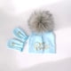 thumbnail image 4 of Accesorios de fotografía para bebé recién nacido, gorro de algodón con pompón desmontable, gorro con guantes, cubiertas para pies, Princesa, Príncipe, 4 of 4