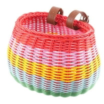 Kids Bicylcles Basket for Girl Boy Front Bike Handlebar Waterproof Basket with Fasten Straps Children Small Bike Basket