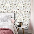 thumbnail image 3 of Abyssaly 17.7" x 236" Vintage Peel and Stick Wallpaper Garden Bird Flower Wallpaper for Bedroom Accent Wall, 3 of 8