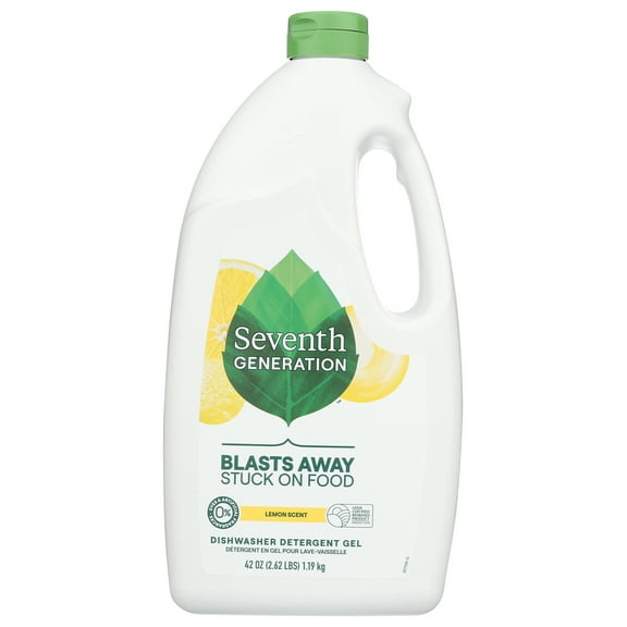 Pack of 6, Seventh Generation Lemon Dishwasher Detergent Gel, 42 oz