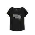 thumbnail image 1 of Thread Tank Home Roots State Nebraska NE Women's Relaxed Slouchy Dolman T-Shirt Tee Heather Black 2X-Large, 1 of 4
