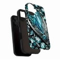 thumbnail image 3 of Teal Crystal Luxury iPhone Case for Women Men Perfect Holiday Gift Compatible with iPhone 11/12/13/14/15/16 (Pro Max/Plus), 3 of 9