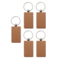 thumbnail image 1 of 5Pcs Wooden KeyChain Name Diy Holder Round/Rectangle Key Rings Diy Key Tags Charms 5x3cm, 1 of 6