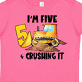 thumbnail image 4 of Inktastic I'm 5 and Crushing It Construction 5th Birthday Boys or Girls Toddler T-Shirt, 4 of 5
