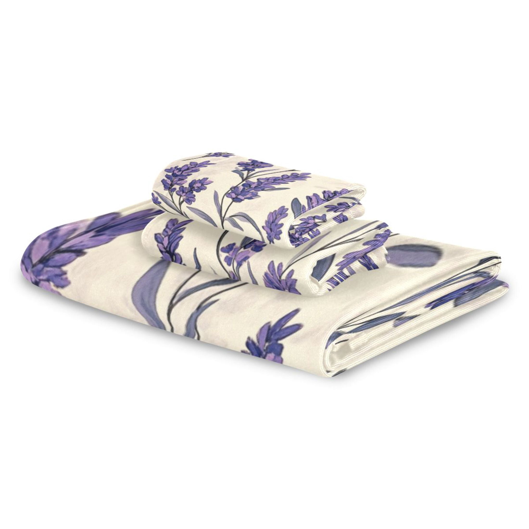 Three-Piece Towel Set Face Towel Towel Set Hand Towel Bath Towel Cotton Bath Towels Bath Towel Sets Hand Bath Towels Purple Lavender1
