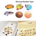 thumbnail image 1 of 6pcs/set Non Slip Bathtub Sticker Sea Fish Conch Pattern Anti-skid shells Safety Bath Tub Shower Bathroom Art Decor, 1 of 9