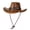 Coffee, variant on Unisex Sunscreen Cowboy Hats Vintage Faux Leather Cowgirl Hat for Men And Women, Wide Brim Western Cowboy Style Hat with Decorative Belt