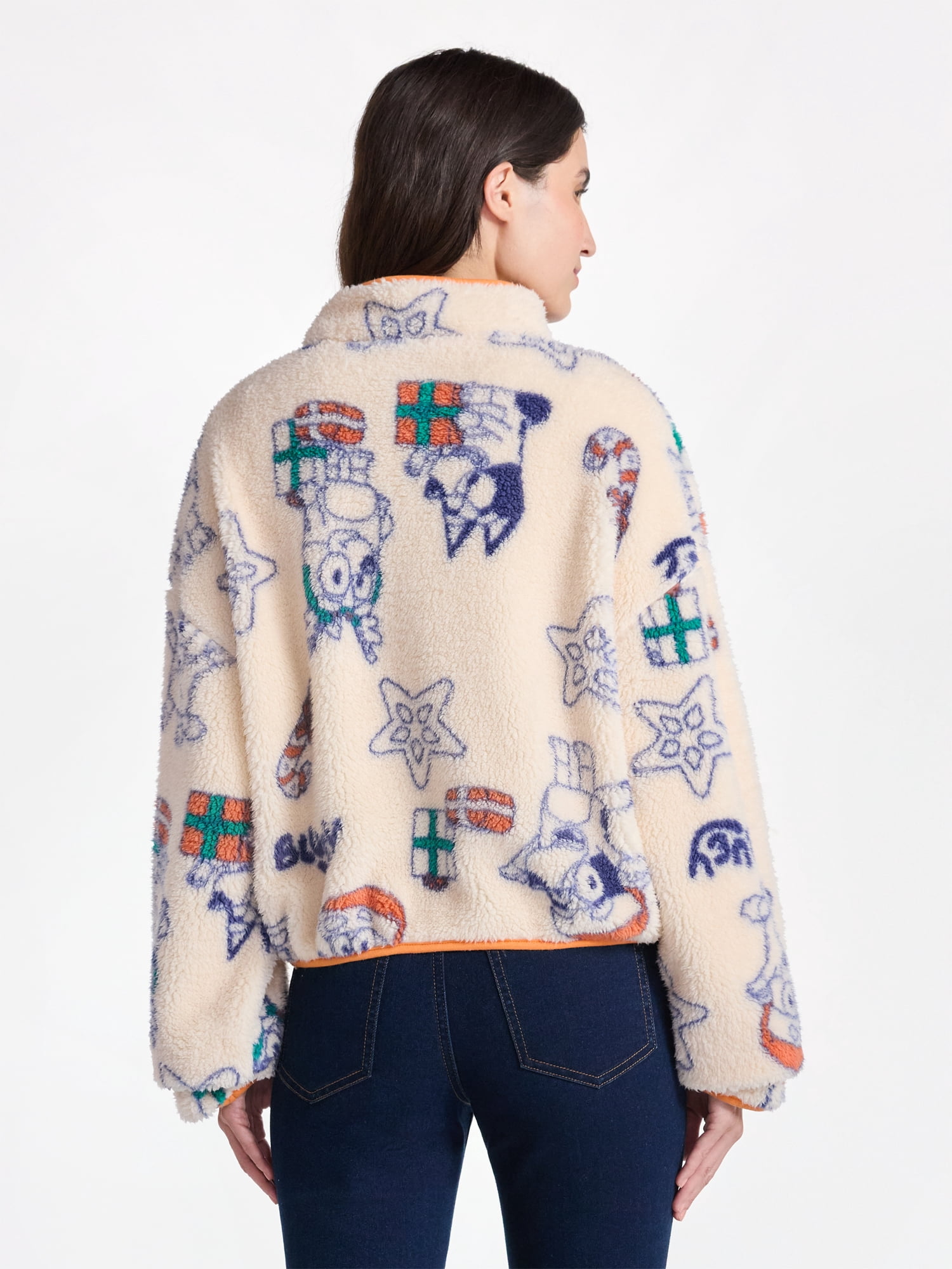 Bluey Women’s Christmas Print Woobie Fleece Jacket, Sizes XXS-XXL