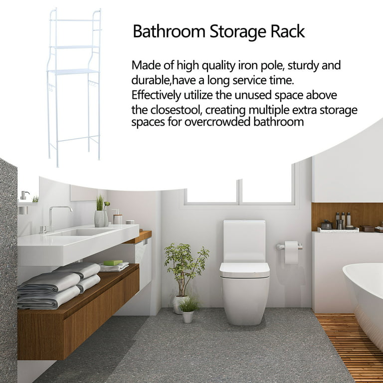 Amucolo Stacking Shower Caddy Shelf Toilet Rack 3-Layer Bathroom