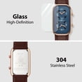 thumbnail image 4 of Men’s Vintage Quartz Watch Rectangular Dual-Dial Design with Dual Time Zone,Waterproof Man Watch with Leather Strap, Perfect for Travel & Business, 4 of 7