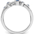 thumbnail image 2 of 14K White Gold Sapphire And Diamond Ringsize 7 (Width 2.6 To 8.5) - Jbsp, 2 of 5