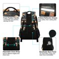 thumbnail image 4 of FORMRS Unisex Backpack Elementary School Travel Bookbag with Reflective Stripes, Retro Watercolor Planet, 4 of 7