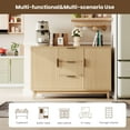 thumbnail image 7 of FOROUTIA Modern Wood Sideboard Buffet Cabinet with Adjustable Shelves, Kitchen Buffet Cabinet with Storage Drawer for Dining Room Living Room, 7 of 7