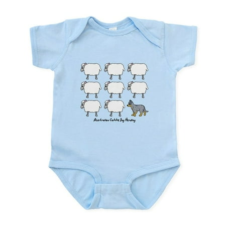 

CafePress - Cartoon Blue Heeler Herding Infant Bodysuit - Baby Light Bodysuit Size Newborn - 24 Months