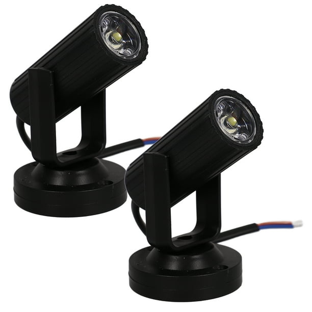 BRIGHTFUFU Foco de luz LED para escenario, 2 uds., 1W, para boda, Bar, teatro, DJ, discoteca, fiesta, baile (negro)
