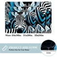 thumbnail image 2 of Zebra Polyester Non-Slip Machine Washable Floor Rug, for Office, Chair Rugs Included, 2 of 6