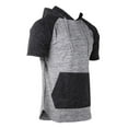 thumbnail image 6 of ZIMEGO Men's Color Block Short Sleeve Pullover Pocket Hiphop Thin Hoodie Shirt, 6 of 6