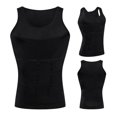 thumbnail image 4 of Chaleco moldeador negro para hombre, camiseta interior abdominal, cómoda y transpirable, camiseta interior adelgazante para hombre, color negro XL, 4 of 13