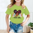 thumbnail image 2 of WEAIXIMIUNG 5 Filles Enfant Filles Mignon Mode Imprimé Col Rond Décontracté Ample Confortable T-Shirt à Manches Courtes Été T-Shirt Hauts, 2 of 4