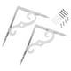 thumbnail image 1 of Soportes de estante resistentes con tornillos Soporte flotante de hierro fundido 2x Estante de pared Blanco 140x110mm, 1 of 8