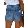 thumbnail image 3 of ONLYSHE Front 4 Zipper Jean Shorts Juniors Denim High Waisted Light Blue S, 3 of 6