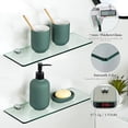 thumbnail image 4 of Floating Glass Shelves for Bathroom, Tempered Glass Shelf for Wall 15 x 5 Inch 2 Pack, Clear, 4 of 8