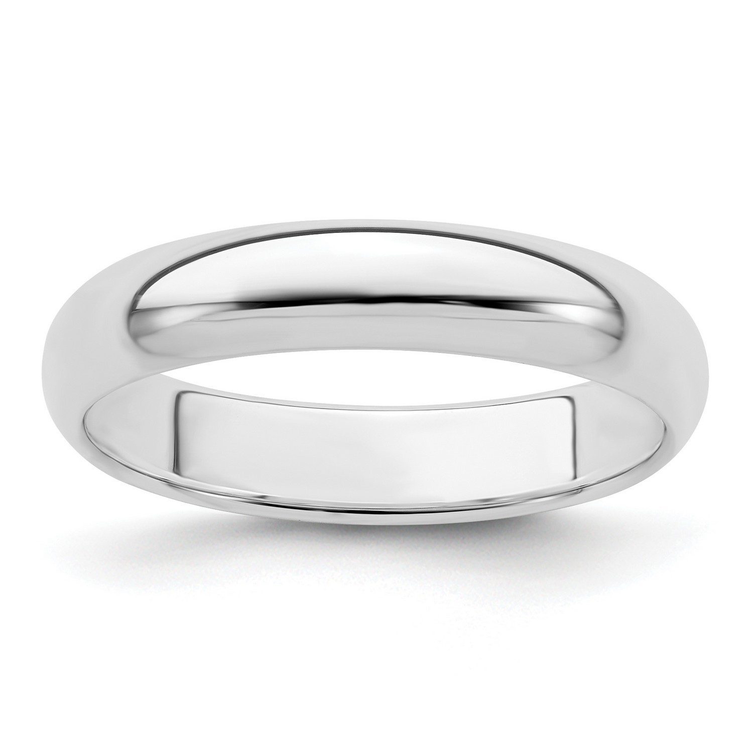 4mm Half Round Sterling Silver Wedding Band Ring