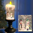 thumbnail image 3 of Eldnacele - Velas sin llama encendidas que funcionan con pilas, globo de nieve de Navidad, velas giratorias de agua con purpurina para decoración del hogar (Papá Noel) Zhivalor  HMHZ1913-2, 3 of 5