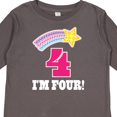 thumbnail image 4 of Inktastic 4th Birthday 4 Year Old Girls Rainbow Star Girls Long Sleeve Toddler T-Shirt, 4 of 5