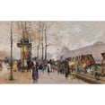 thumbnail image 2 of Eugène Galien-Laloue 24x16 Gold Ornate Framed and Double Matted Museum Art Print Titled - Quai Voltaire, 2 of 4